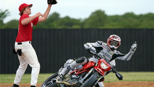 Now that's how you break up a double play. And break up an ankle too.