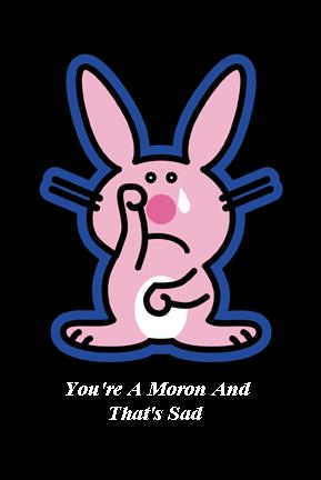 You're a moron and you make fluffy bunnies cry.