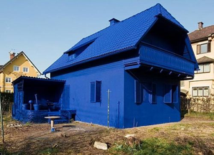 Although, wow, that house is really, really blue!