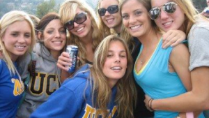 Young women in search of higher education. Oh, how we worshipped them.