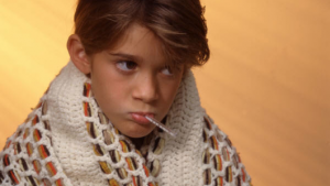 This thermometer was licked by other children within 4 seconds of it being removed from this kid's mouth.