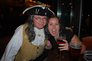 Ben Franklin has the ale AND the comely lasses!
