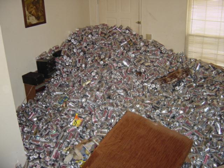 A LEGO house is cool and all, but I'd be more impressed by a beer can house. The best I've been able to do is just fill a house up with beer cans.