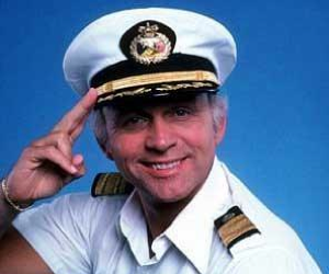 Gavin MacLeod. Yes, I used to stalk the Love Boat's Captain Steubing. What else was I supposed to do? I'm pretty sure the guy was drinking all my beer. Well, someone was!