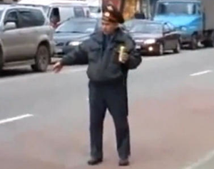 Hey, cops are people too. People who enjoy a tall, cold beer while directing traffic every now and again.