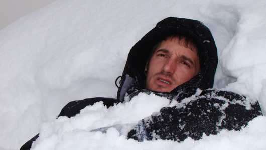Buried Guy: "Why, God, why?" God: "Because it's hilarious, that's why!"