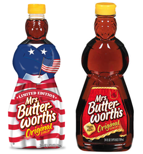 I'm as patriotic as the next guy, but I still prefer the classic, topless Mrs. Buttersworth.