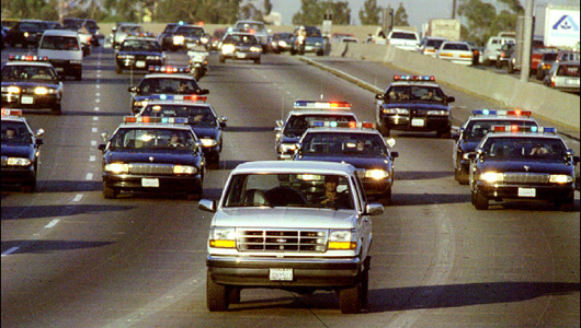 Police appreciate a low-speed chase. It's much easier to eat donuts behind the wheel that way.