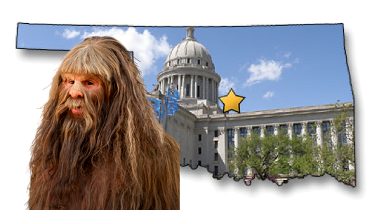 Strangely enough, the official Oklahoma mythical creature is the Yeti.