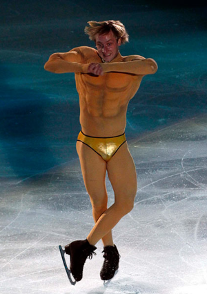 You, uhhh, may want to stay away from the police in Sochi, muscle boy.
