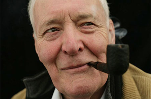 This is Tony Benn. What the hell, I'd vote for him based solely on his resemblance to Hugh Hefner. (This would put me in the top 5% of informed voters.)